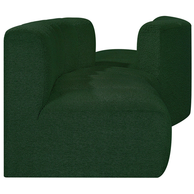 Meridian Arc Green Boucle Fabric 4 pc Modular Sectional IMAGE 5
