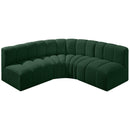 Meridian Arc Green Boucle Fabric 4 pc Modular Sectional IMAGE 5