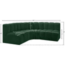 Meridian Arc Green Boucle Fabric 4 pc Modular Sectional IMAGE 8