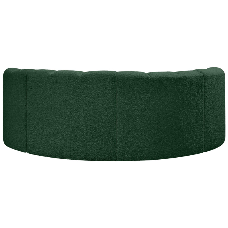 Meridian Arc Green Boucle Fabric 4 pc Modular Sectional IMAGE 3
