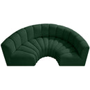Meridian Arc Green Boucle Fabric 4 pc Modular Sectional IMAGE 5