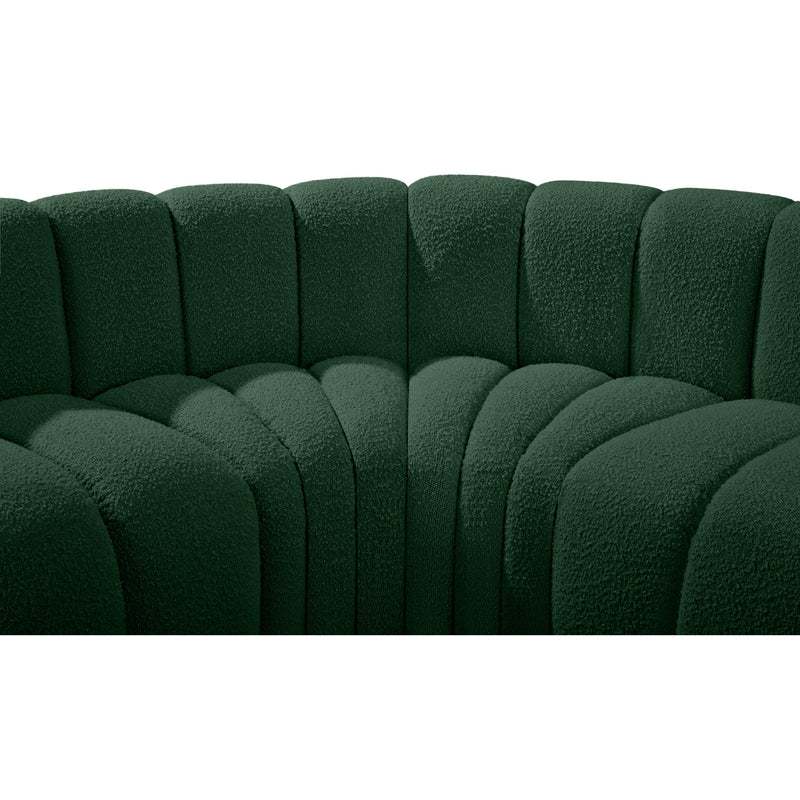 Meridian Arc Green Boucle Fabric 4 pc Modular Sectional IMAGE 7