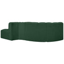 Meridian Arc Green Boucle Fabric 4 pc Modular Sectional IMAGE 3