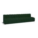 Meridian Arc Green Boucle Fabric 4 pc Modular Sectional IMAGE 1