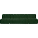 Meridian Arc Green Boucle Fabric 4 pc Modular Sectional IMAGE 4