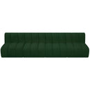 Meridian Arc Green Boucle Fabric 4 pc Modular Sectional IMAGE 5