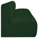 Meridian Arc Green Boucle Fabric 4 pc Modular Sectional IMAGE 6