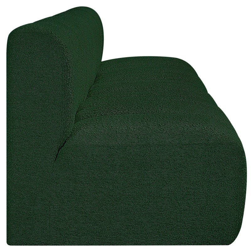 Meridian Arc Green Boucle Fabric 4 pc Modular Sectional IMAGE 6