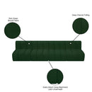 Meridian Arc Green Boucle Fabric 4 pc Modular Sectional IMAGE 9