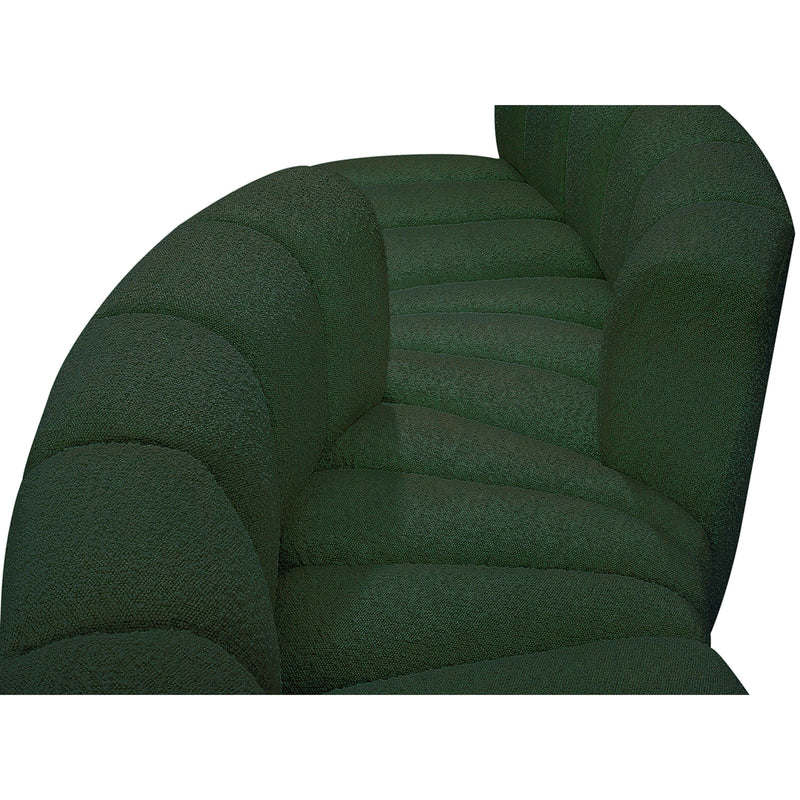Meridian Arc Green Boucle Fabric 4 pc Modular Sectional IMAGE 7