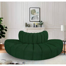 Meridian Arc Green Boucle Fabric 4 pc Modular Sectional IMAGE 2