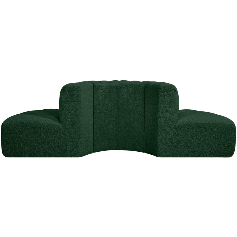 Meridian Arc Green Boucle Fabric 4 pc Modular Sectional IMAGE 3
