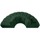 Meridian Arc Green Boucle Fabric 4 pc Modular Sectional IMAGE 5