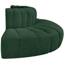 Meridian Arc Green Boucle Fabric 4 pc Modular Sectional IMAGE 6