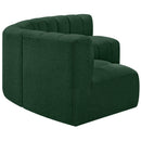 Meridian Arc Green Boucle Fabric 5 pc Modular Sectional IMAGE 6