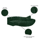 Meridian Arc Green Boucle Fabric 5 pc Modular Sectional IMAGE 7