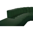 Meridian Arc Green Boucle Fabric 5 pc Modular Sectional IMAGE 6