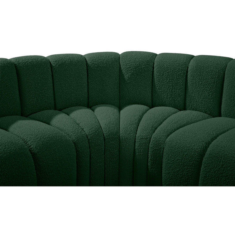 Meridian Arc Green Boucle Fabric 6 pc Modular Sectional IMAGE 6