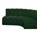 Meridian Arc Green Boucle Fabric 6 pc Modular Sectional IMAGE 7