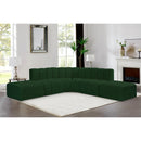 Meridian Arc Green Boucle Fabric 6 pc Modular Sectional IMAGE 2