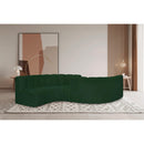 Meridian Arc Green Boucle Fabric 6 pc Modular Sectional IMAGE 2