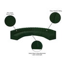 Meridian Arc Green Boucle Fabric 7 pc Modular Sectional IMAGE 10