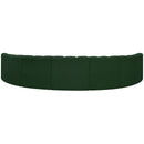 Meridian Arc Green Boucle Fabric 7 pc Modular Sectional IMAGE 3