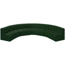 Meridian Arc Green Boucle Fabric 7 pc Modular Sectional IMAGE 5