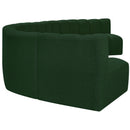 Meridian Arc Green Boucle Fabric 7 pc Modular Sectional IMAGE 6