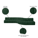 Meridian Arc Green Boucle Fabric 7 pc Modular Sectional IMAGE 12