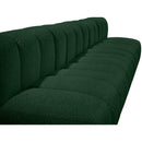 Meridian Arc Green Boucle Fabric 7 pc Modular Sectional IMAGE 9