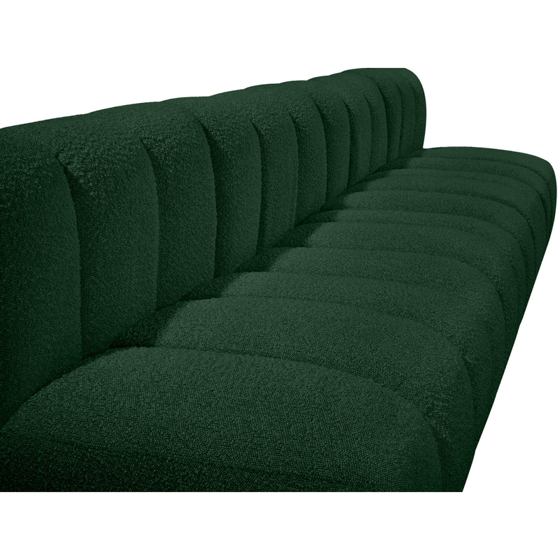Meridian Arc Green Boucle Fabric 7 pc Modular Sectional IMAGE 9