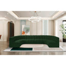 Meridian Arc Green Boucle Fabric 8 pc Modular Sectional IMAGE 2