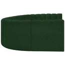 Meridian Arc Green Boucle Fabric 8 pc Modular Sectional IMAGE 6