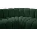 Meridian Arc Green Boucle Fabric 8 pc Modular Sectional IMAGE 8