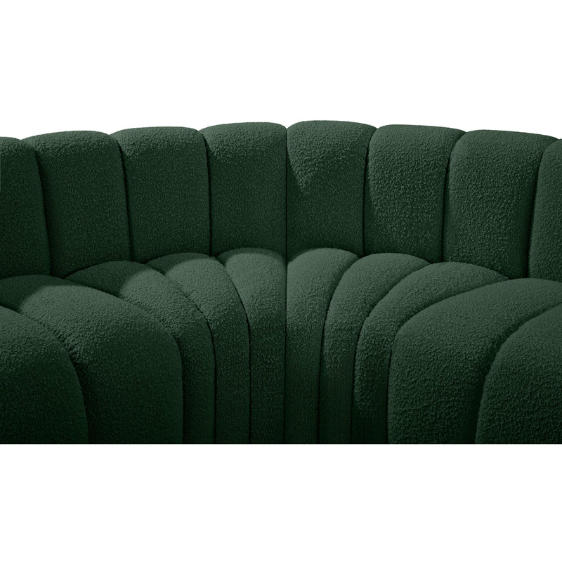 Meridian Arc Green Boucle Fabric 8 pc Modular Sectional IMAGE 8