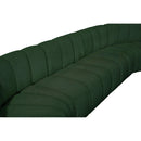 Meridian Arc Green Boucle Fabric 8 pc Modular Sectional IMAGE 9