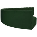 Meridian Arc Green Boucle Fabric 8 pc Modular Sectional IMAGE 6