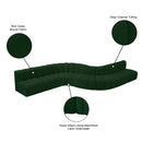 Meridian Arc Green Boucle Fabric 8 pc Modular Sectional IMAGE 11