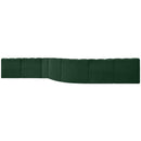 Meridian Arc Green Boucle Fabric 8 pc Modular Sectional IMAGE 3