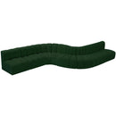 Meridian Arc Green Boucle Fabric 8 pc Modular Sectional IMAGE 4