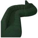 Meridian Arc Green Boucle Fabric 8 pc Modular Sectional IMAGE 6
