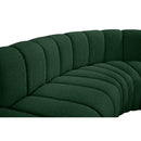 Meridian Arc Green Boucle Fabric 8 pc Modular Sectional IMAGE 9