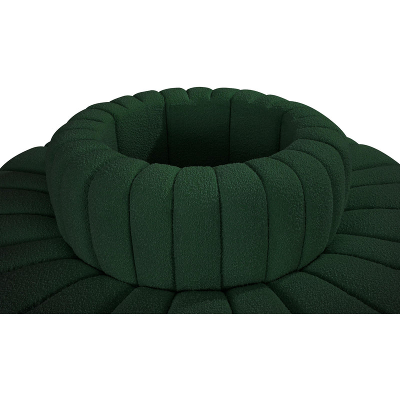 Meridian Arc Green Boucle Fabric 8 pc Modular Sectional IMAGE 4