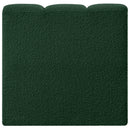 Meridian Arc Green Boucle Fabric Straight Chair IMAGE 3