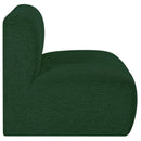 Meridian Arc Green Boucle Fabric Straight Chair IMAGE 6
