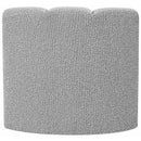 Meridian Arc Grey Boucle Fabric Curved Corner IMAGE 3