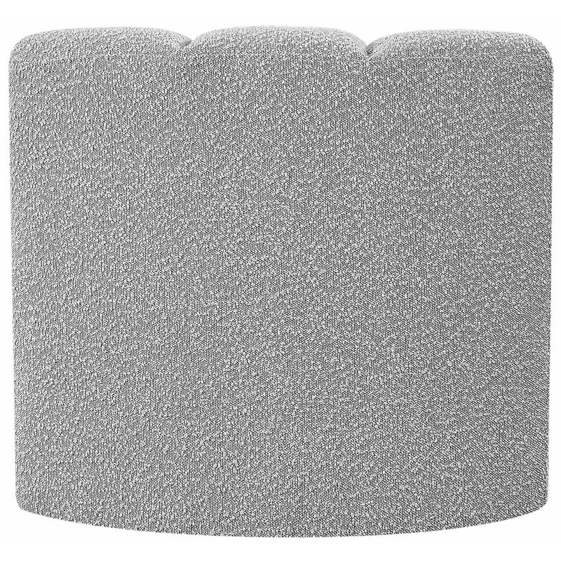 Meridian Arc Grey Boucle Fabric Curved Corner IMAGE 3