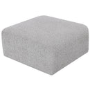 Meridian Arc Grey Boucle Fabric Ottoman IMAGE 3