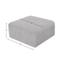 Meridian Arc Grey Boucle Fabric Ottoman IMAGE 6